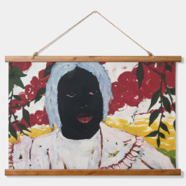 Afrikanischer Kunstteppich Wandteppich Mit Holzrahmen