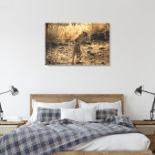 Afrikanischer Leopard auf Hinterbeinen, Namibia, A Leinwanddruck (Insitu (Schlafzimmer))