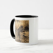 Afrikanischer Leopard auf Hinterbeinen, Namibia, Tasse (Vorderseite Links)