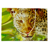 Afrikanischer Leopard Große Geschenktüte (Rückseite)