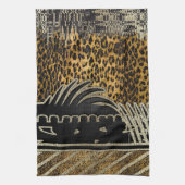 Afrikanischer Leopard in Bewegung Küchentuch (Vertikal)