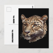 afrikanischer Leopard-Leiter Postkarte (Vorne/Hinten)