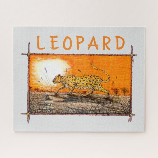 Afrikanischer Leopard Puzzle (Horizontal)