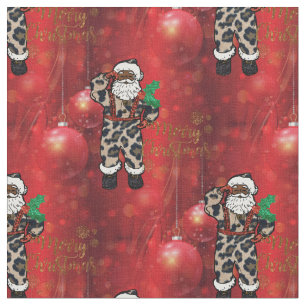 afrikanischer Leopard-Santa-Stoff Stoff