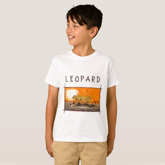 Afrikanischer Leopard T-Shirt (Vorne ganz)