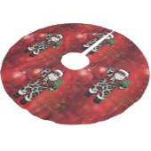 afrikanischer Leopard-Weihnachtsbaum Polyester Weihnachtsbaumdecke (Schrägansicht)