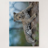 Afrikanischer Leopard Wildkatze Tierart Puzzle (Vertikal)