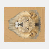 Afrikanischer Löwe Fleecedecke (Vorderseite (Horizontal))