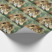 Afrikanischer Löwe Geschenkpapier (Ecke)