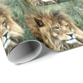 Afrikanischer Löwe Geschenkpapier (Rolleneckpunkt)