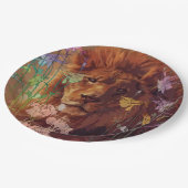 Afrikanischer Löwe Papier-Teller 9" Pappteller (Schrägansicht)