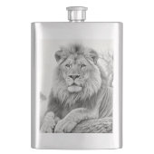 Afrikanischer Löwenstift Zeichnend Flachmann (Vorderseite)