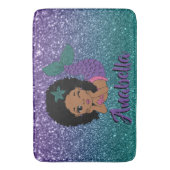 Afrikanischer Meerjungfrau-Glitzer Badematte (Vorderseite Vertikal)