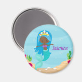 Afrikanischer Meerjungfrau Niedlicher Strand Magnet (Vorderseite/Rückseite)