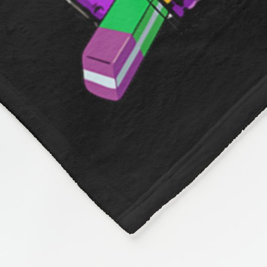 Afrikanischer Messy Bun Mardi Gras New Orleans Fleecedecke (Ecke)