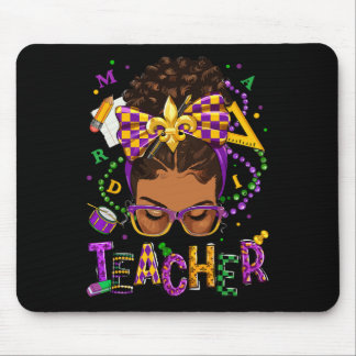 Afrikanischer Messy Bun Mardi Gras New Orleans Mousepad