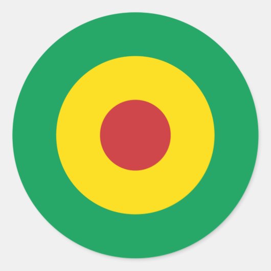 Afrikanischer Mod-Round-Sticker Runder Aufkleber (Vorderseite)