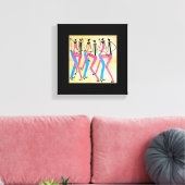 Afrikanischer, moderner Happy Rhythm Dance Leinwanddruck (Insitu (Wohnzimmer))