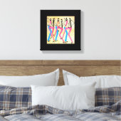 Afrikanischer, moderner Happy Rhythm Dance Leinwanddruck (Insitu (Schlafzimmer))