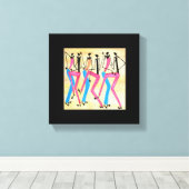 Afrikanischer, moderner Happy Rhythm Dance Leinwanddruck (Insitu (Holzboden))