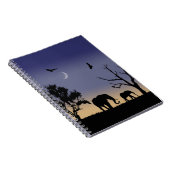 Afrikanischer Morgengrauen - Elefanten Notizblock (Rechte Seite)