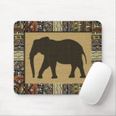 Afrikanischer Mudcloth und Elephant Mousepad (Mit Mouse)
