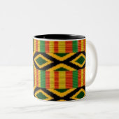 Afrikanischer multi Farbmuster-Druck-Entwurf Zweifarbige Tasse (VorderseiteRechts)