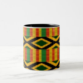 Afrikanischer multi Farbmuster-Druck-Entwurf Zweifarbige Tasse