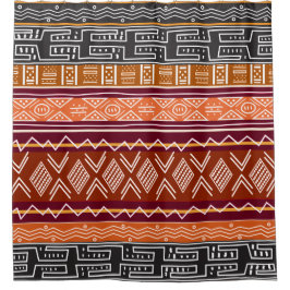 Afrikanischer Muster-Mischungs-Duschvorhang Duschvorhang