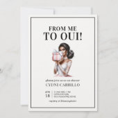 Afrikanischer Neuroamerikaner in Pink-Brautparty Einladung (Vorderseite)