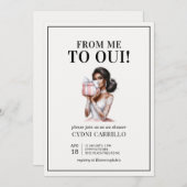 Afrikanischer Neuroamerikaner in Pink-Brautparty Einladung (Vorne/Hinten)