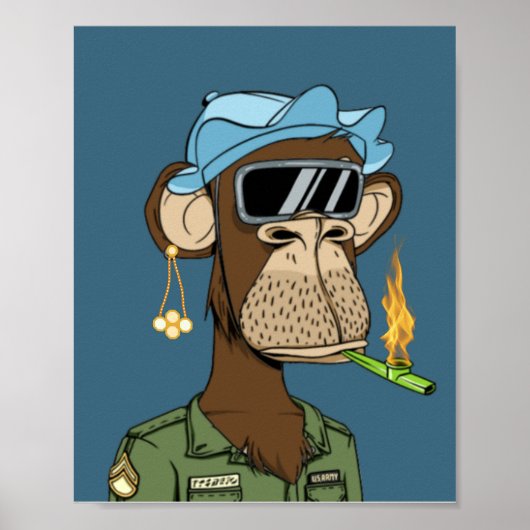 Afrikanischer Ochsenaffe Poster (Vorne)