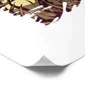 Afrikanischer Papagei in der Savanne Poster (Ecke)