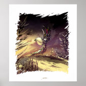 Afrikanischer Papagei in der Savanne Poster (Vorne)