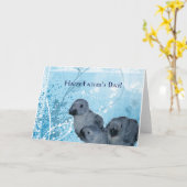 Afrikanischer Papagei Karte (Gelbe Blume)