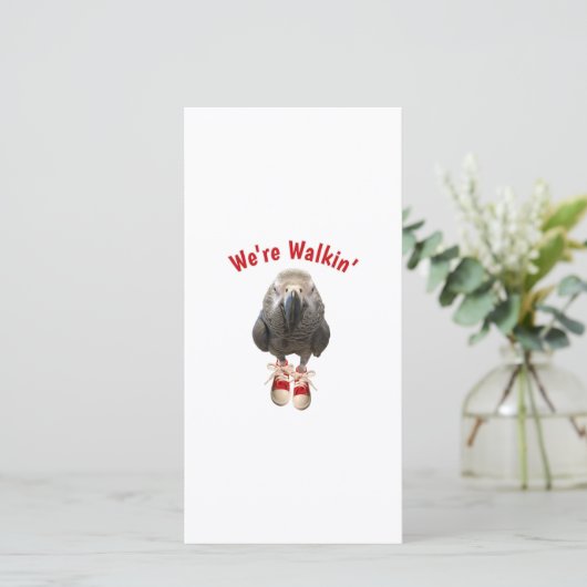 afrikanischer Papagei-Laufschuh Dankeskarte (Stehend Vorderseite)