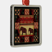 Afrikanischer Patchwork-Ziereleph Ornament Aus Metall (Rechts)