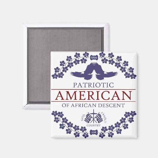 Afrikanischer PATRIOT Magnet (Vorderseite/Rückseite)