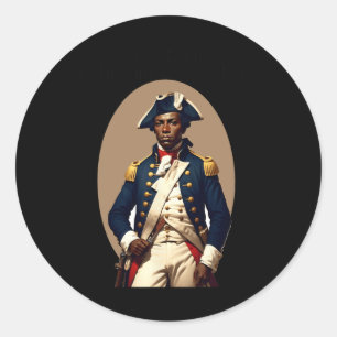 Afrikanischer Patriot Revolutionärer Kriegssoldat Runder Aufkleber