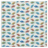 Afrikanischer Pfaucichlid-tropisches Fisch-Gewebe Stoff (Muster)