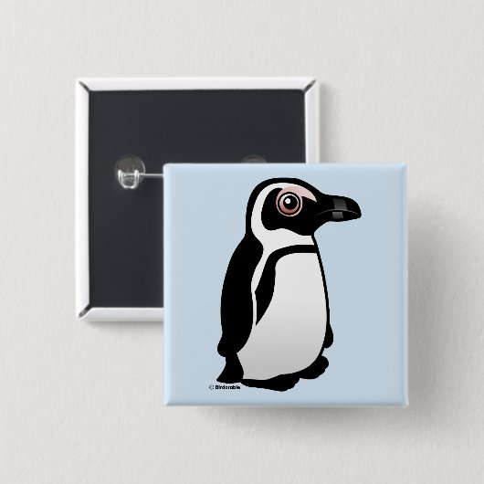 Afrikanischer Pinguin Button (Vorne & Hinten)