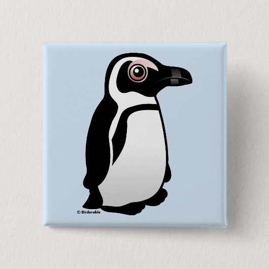 Afrikanischer Pinguin Button (Vorderseite)