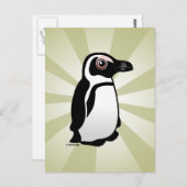 Afrikanischer Pinguin Postkarte (Vorne/Hinten)