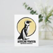 afrikanischer Pinguin Postkarte (Stehend Vorderseite)