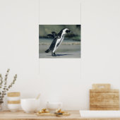 Afrikanischer Pinguin (Spheniscus demersus), komme Poster (Küche)
