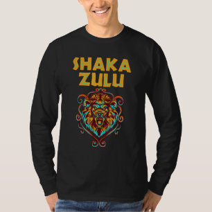 Afrikanischer Pride Zulu Warrior Shaka Lion Africa T-Shirt