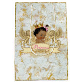 Afrikanischer Prince|Princess eleganter Mittlere Geschenktüte (Rückseite)