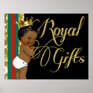 Afrikanischer Prinz Grün Rote Fancy Royal Geschenk Poster