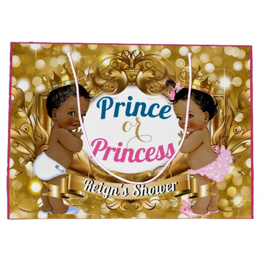 Afrikanischer Prinz oder Prinzessin, die Geschenkt Große Geschenktüte (Rückseite)