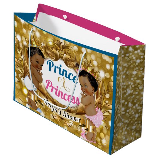 Afrikanischer Prinz oder Prinzessin, die Geschenkt Große Geschenktüte (Vorderseite Schrägansicht)